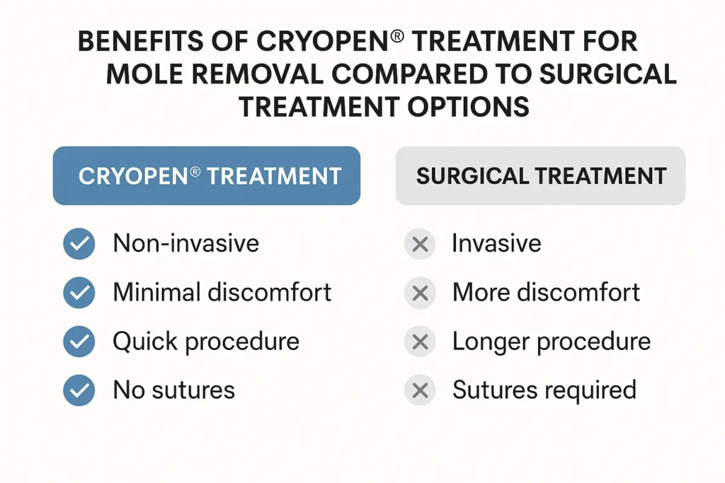 Benefits of facial mole removal Norwood Green - call our team today to book a consultation